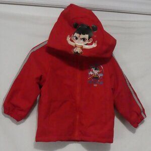 Unbranded Chinese Character NE ZHA | medium | Red Ne Zha Print Hooded Jacket